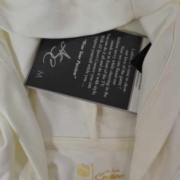 All Sport Couture NFL Womens New York Giants Game-On Cream Hoodie New - Picture 6 of 6